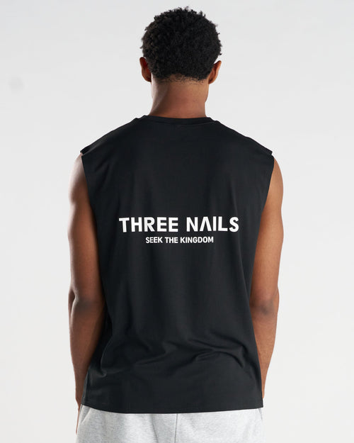 Core Oversized Muscle Tank "STK" - Black